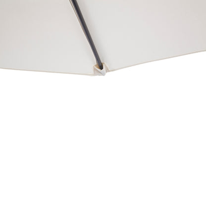 Outsunny 2.7m Garden Half Parasol, Outdoor Balcony Umbrella with 5 Steel Ribs, Patio Sun Shade, Cream White 