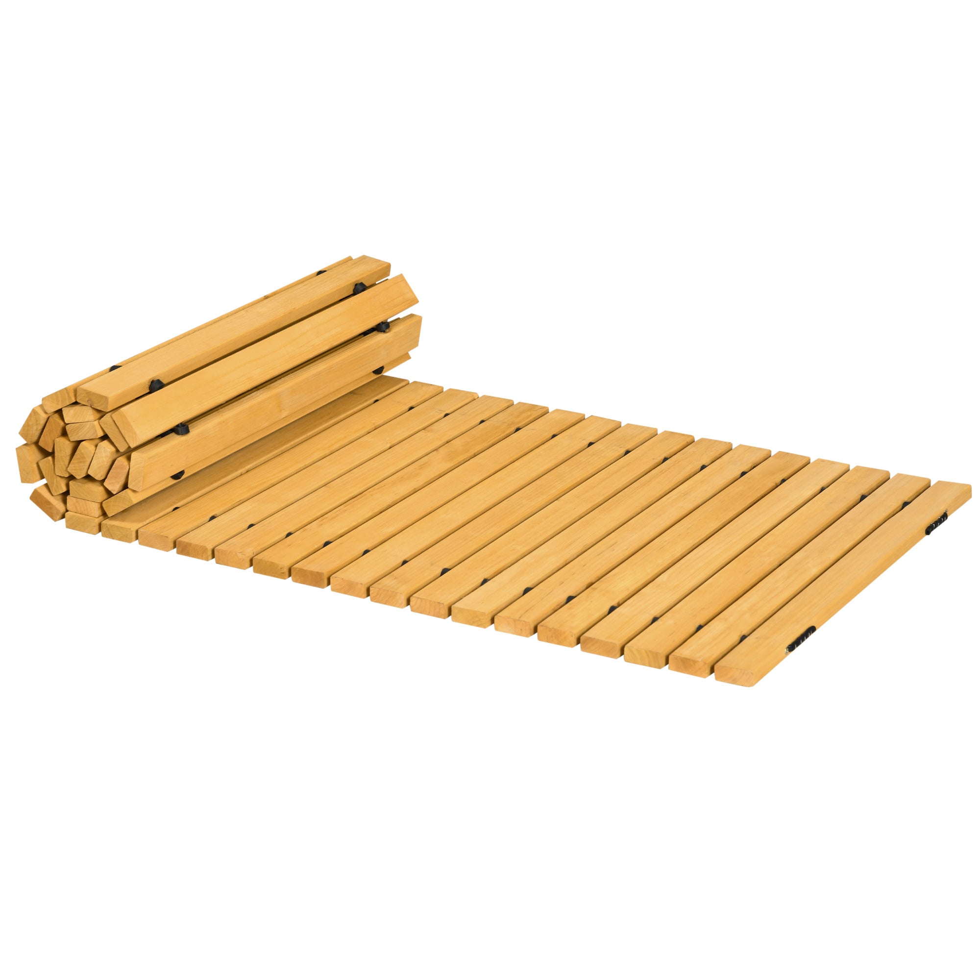 Outsunny Rollable Wooden Garden Pathway Weather-Resistant Walk Way for Wedding Party Pathways 185 x 60 cm 