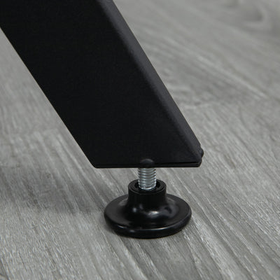 HOMCOM Dining Room Table with Black Legs Anti-slip Foot Pads for Living Room Dining Room 90 x 76 cm Brown 