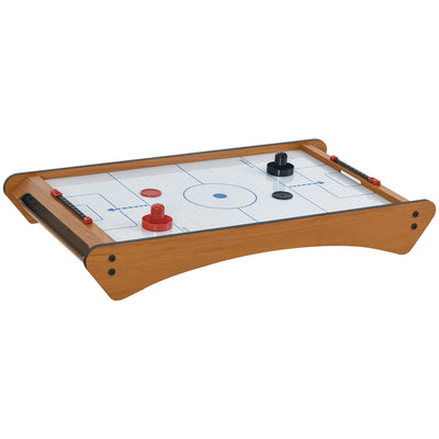 HOMCOM 2.5FT Tabletop Air Hockey Game Table Wooden Portable Party Gaming Toy for Kids Children Adult 