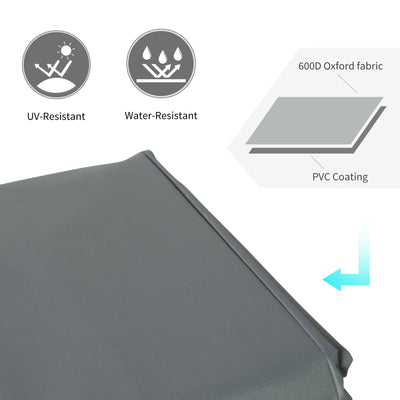 Outsunny Rectangular Patio Furniture Cover for 3 Seater Sofa Bistro Set, Water UV Resistant Protection 600D Oxford Fabric Rattan Lounge Clean Cover, 190 x 72 x 76cm 