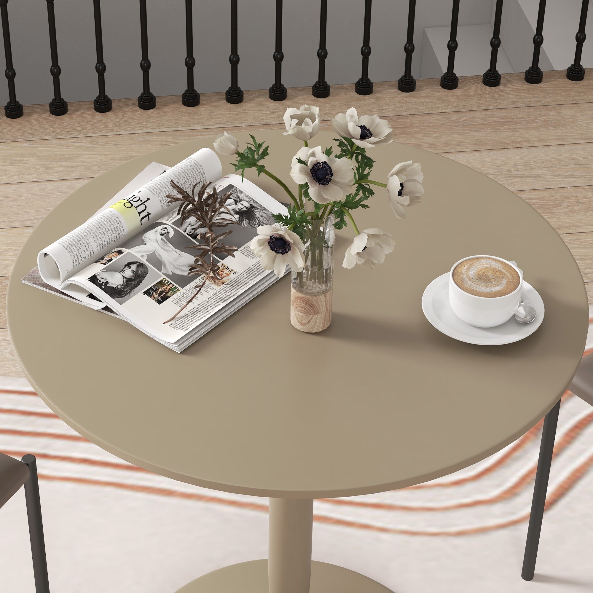 HOMCOM 75H x \'ce\'a670cm Two-Person Minimalistic Dining Table - Light Brown 
