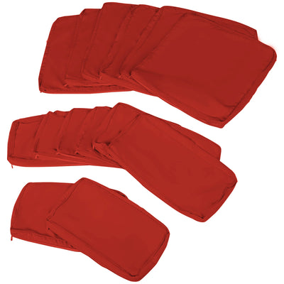 Outsunny Set of 14 Outdoor Cushion Covers - Red 