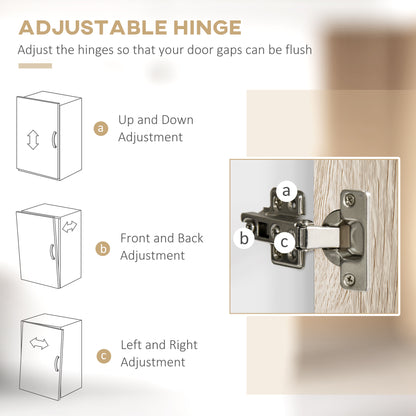 HOMCOM Kitchen Cupboard Sideboard Storage Cabinet Unit with Counter Top, Adjustable Shelves, Drawers for Dining Room, Living Room 
