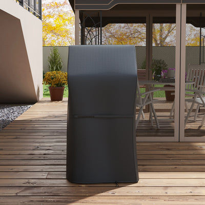 Outsunny 147 x 61cm Plastic Coated Protective Grill Cover - Black 
