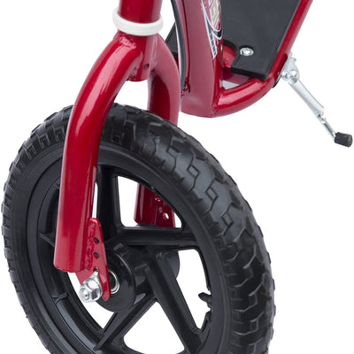 HOMCOM Kids Scooter Kick Scooter with 12" EVA Tyres, Rear Brake, Big Wheels Scooter for 5-12 Years Old, Red 