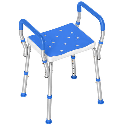 HOMCOM 57-69cm Aluminium Frame Bath Seat 