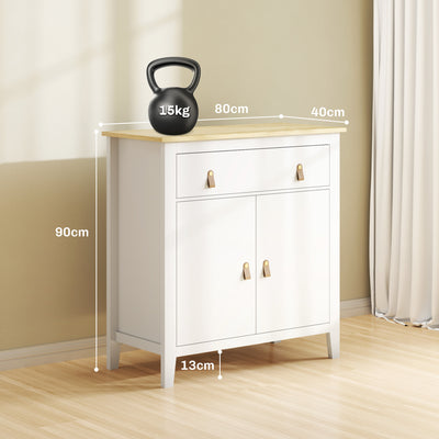 HOMCOM Farmhouse Style Sideboard - White 
