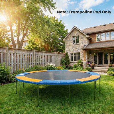 HOMCOM 8FT Trampoline Spring Cover, Plastic Trampoline Pad Replacement Safety Guard, Yellow and Blue 