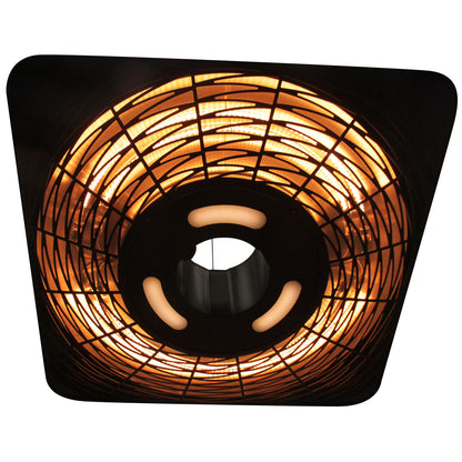 Outsunny 2000W Electric Hanging Patio Heater Ceiling Mounted Halogen Heating Indoor Outdoor with Remote Control Aluminium 