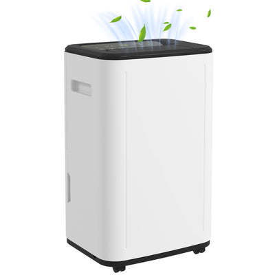 HOMCOM 6000mL Portable Dehumidifier with 24H Timer, 3 Dehumidifying Modes, 20L/Day, for Home Laundry Basement 