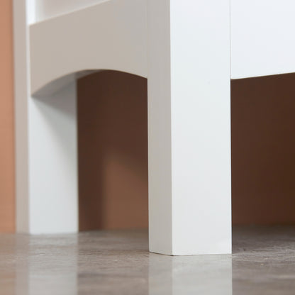 kleankin Tall Bathroom Storage Unit, Slim Bathroom Cabinet with Adjustable Shelves and Double Door, White