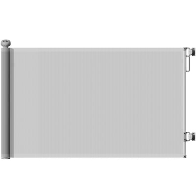 PawHut Retractable Stair Gate Extends Up to 140 cm Wide, Dog Gate for Doorways, Stairways, Hallways, Grey 