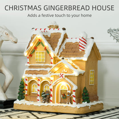 HOMCOM Gingerbread House Light & Music Christmas Decoration 