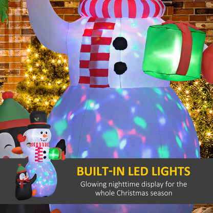 Outsunny 8ft Inflatable Christmas Snowman, with Accessories 