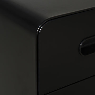 Vinsetto Lockable File Cabinet with 3 Drawers, Vertical Office Drawer for A4, Letter, Legal Size, Anti-tilt Design, Pre-Assembled Body, Black 