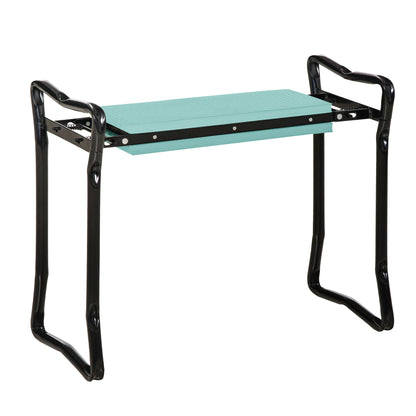 Outsunny 2 In 1 Garden Kneeler Seat Kneeling Pad Support Bench Foldable Knee Protector, Green 