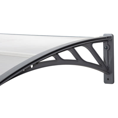 Outsunny Door Canopy Awning Outdoor Window Rain Shelter Cover for Front/Back Door Porch Clear 196 x 75cm 