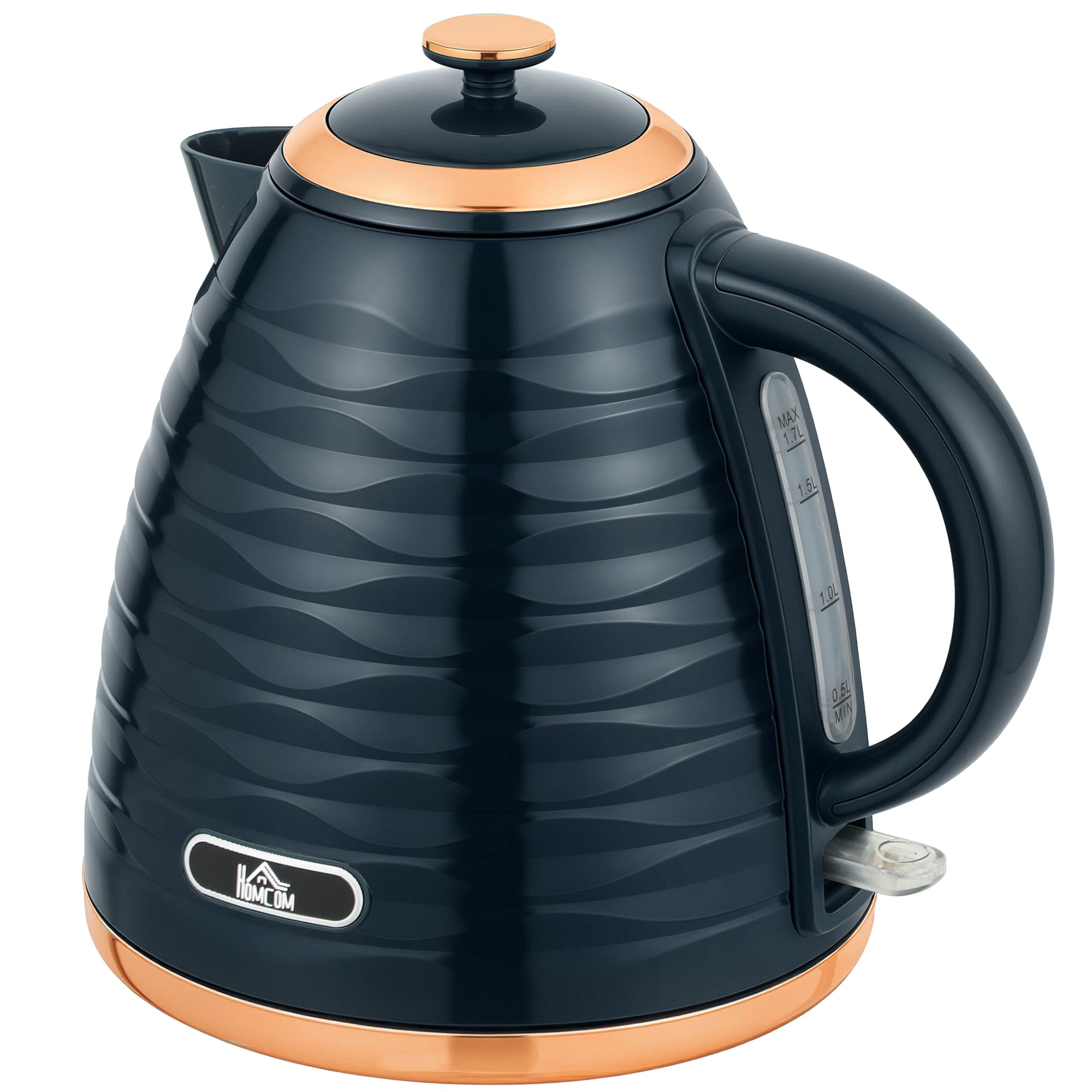 HOMCOM 3kW Rapid Boil Honeycomb Kettle - Dark Blue 