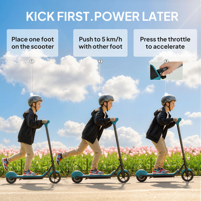 SPORTNOW Electric Scooter for Kids, with LED Display, Green 