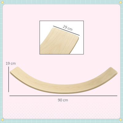 AIYAPLAY Wooden Balance Board for Children 3-8 Years Old, Natural Tone 