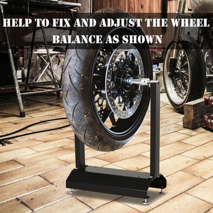 DURHAND Motorcycle Bicycle Wheel Lifting Balance Stand, Motorbike Portable Stand, Rotating Adjustment Wheel 