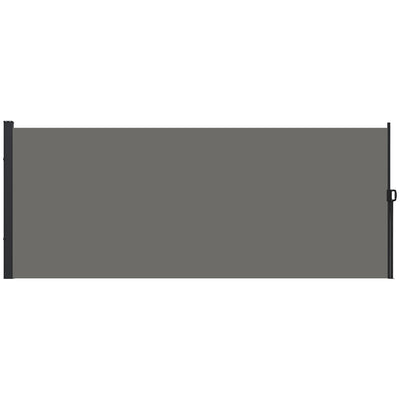 Outsunny Retractable Side Awning, Outdoor Privacy Screen for Garden, Hot Tub, Balcony, Terrace, Pool, 400 x 180cm, Dark Grey 