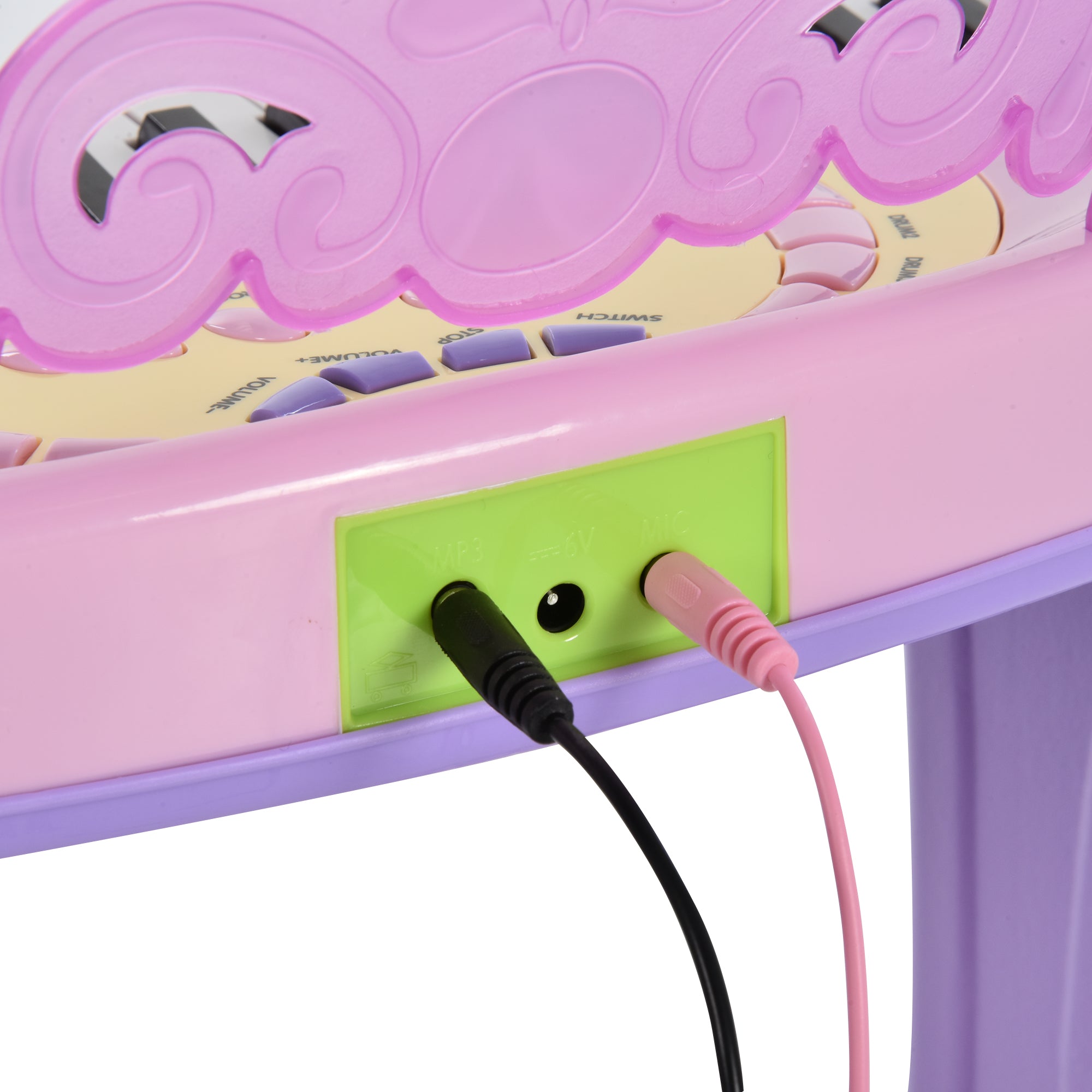 HOMCOM 32 Keys Kids Mini Electronic Keyboard Musical Instrument Educational Game Toy Children Grand Piano Stool Micropho 