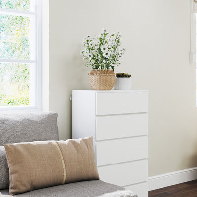 HOMCOM Chest of Drawers, 5-Drawer Storage Cabinets, Modern Dresser, Storage Drawer Unit for Bedroom 
