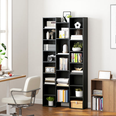 HOMCOM 21-Compartment Bookshelf - Black 