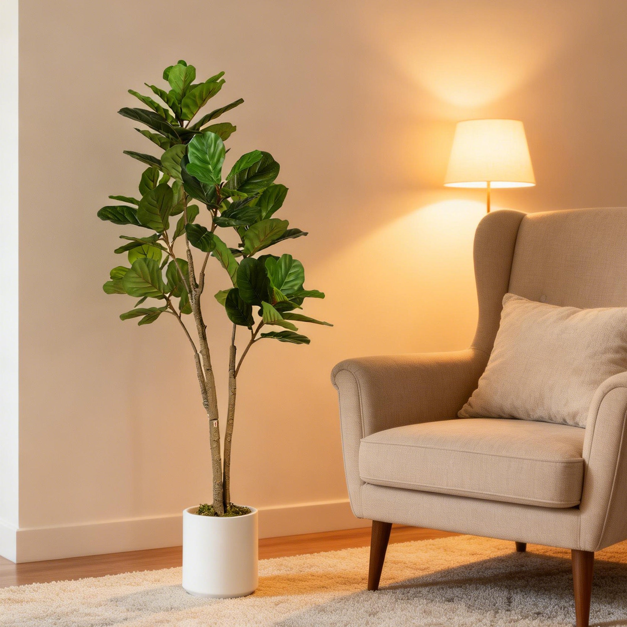 HOMCOM 150cm Artificial Ficus Tree - Green 