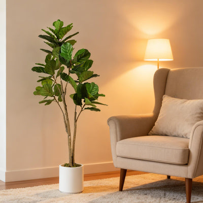 HOMCOM 150cm Artificial Ficus Tree - Green 