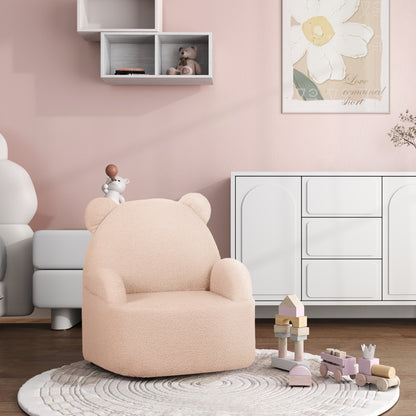 AIYAPLAY Kids Armchair, Bear Shaped Toddler Chair for Bedroom Playroom Living Room, Aged 18 Months to 3 Years - Pink 