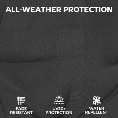 Outsunny Patio Chair Cushions Set of 4, Waterproof Non-Slip Lounge Chair Cushions, 112x53cm, Black 