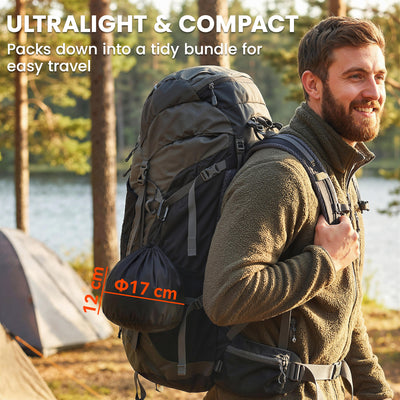 Outsunny Camping Cookware Set, 8-Piece Ultralight Camping Cooking Kit with Anti-Scald Handles, Grey 