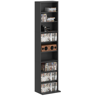 HOMCOM 260 Narrow CD Storage Unit - Black 