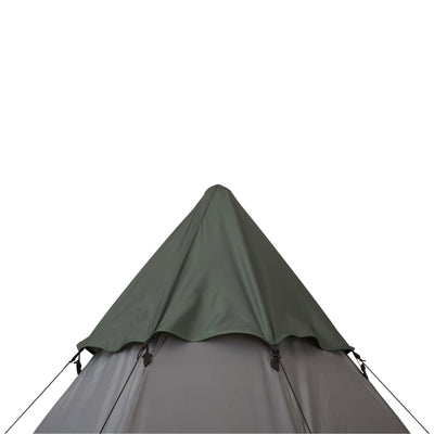 Outsunny 6 Men Tipi Tent with Carry Bag - Grey 