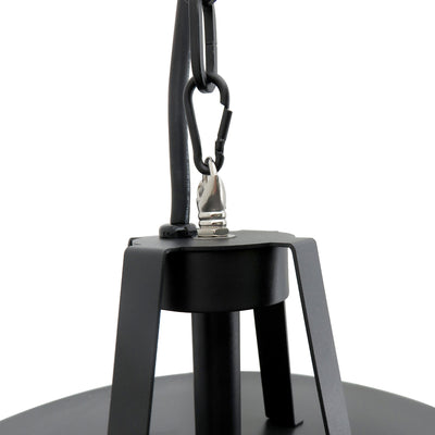 Outsunny Adjustable Power 1000/2500W Infrared Halogen Electric Patio Light Heater, Ceiling Hanging Mount -Black 