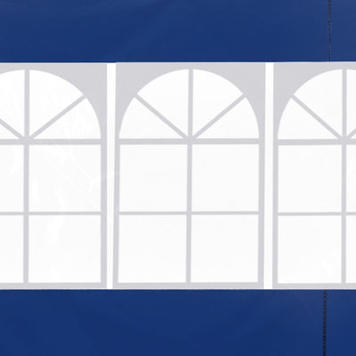 Outsunny 3 Meters Gazebo Replaceable Exchangeable Side Panel Wall Panels Walls With Window, Blue 