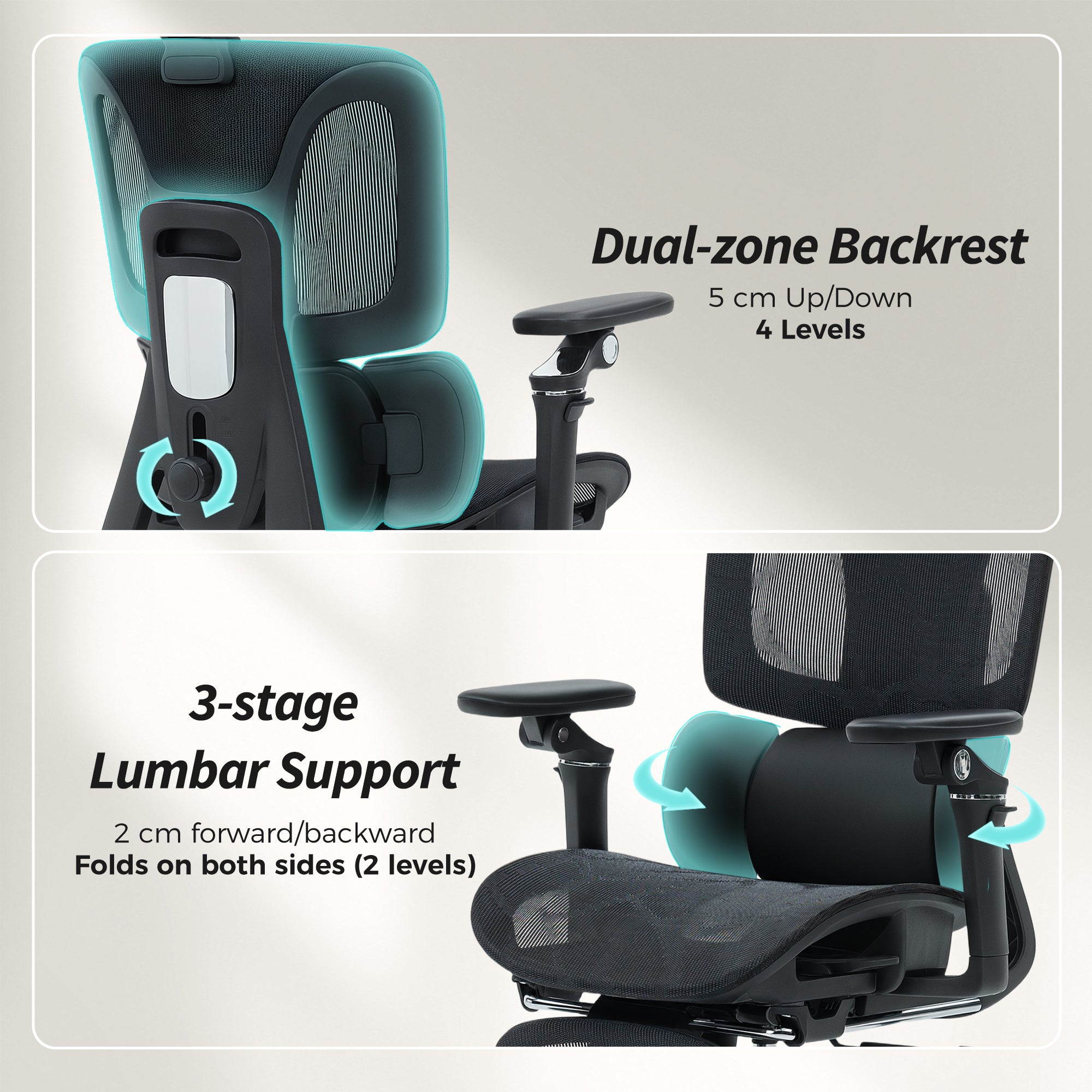 HOMCOM Ergonomic Office Chair, High Back Mesh Desk Chair, Black 