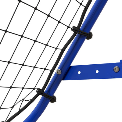 HOMCOM Adjustable Rebounder Net Kickback Target Goal for Teens Adults Training, Blue 