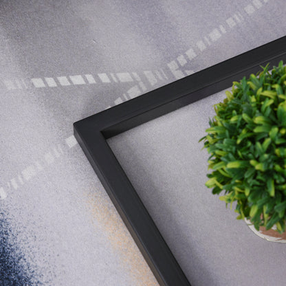 HOMCOM C Shape Bedside Table w/Metal Frame Marble-Effect Top Sofa Narrow Snack End Table for Living Room, Black 