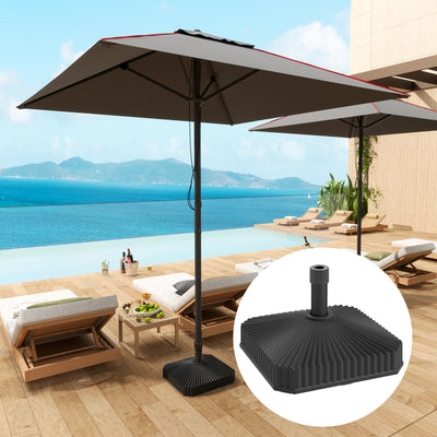 Outsunny Patio Umbrella Stand, Heavy Duty Outdoor Parasol Base, Sand/Water Filled, Black 