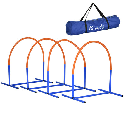 PawHut Four-Piece Portable Dog Agility Equipment - Blue 