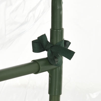 Outsunny Walk In PVC Greenhouse Garden Outdoor Flower Planter Steel Frame w/ Zipped Door & Window 180 x 100 x 168CM Clear 