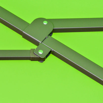 Outsunny 4.6M Sun Umbrella Canopy Double-sided Crank Sun Shade w/ Cross Base Green 