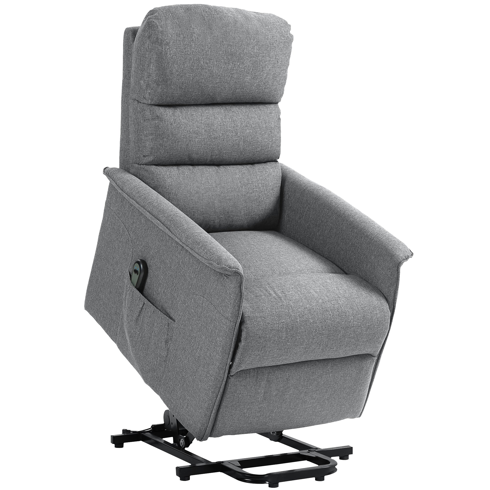 HOMCOM Electric Riser Recline Armchair, with Footrest - Grey 