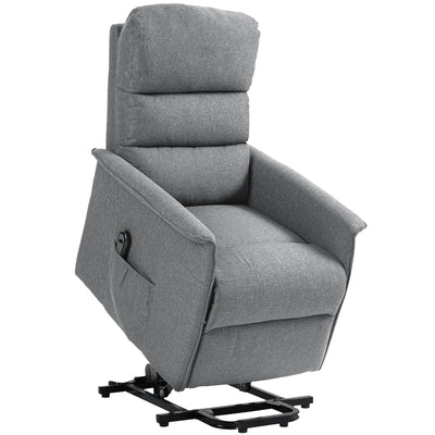 HOMCOM Electric Riser Recline Armchair, with Footrest - Grey 