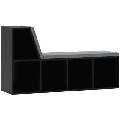HOMCOM 2 Tier Modern Bookcase Bookshelf with Removable Cushions for Living Room 