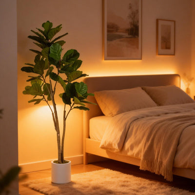 HOMCOM 150cm Artificial Ficus Tree - Green 